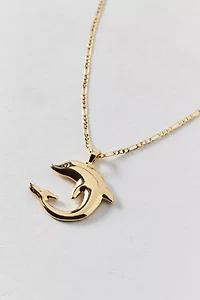 Aquamarine Dolphin Pendant Necklace