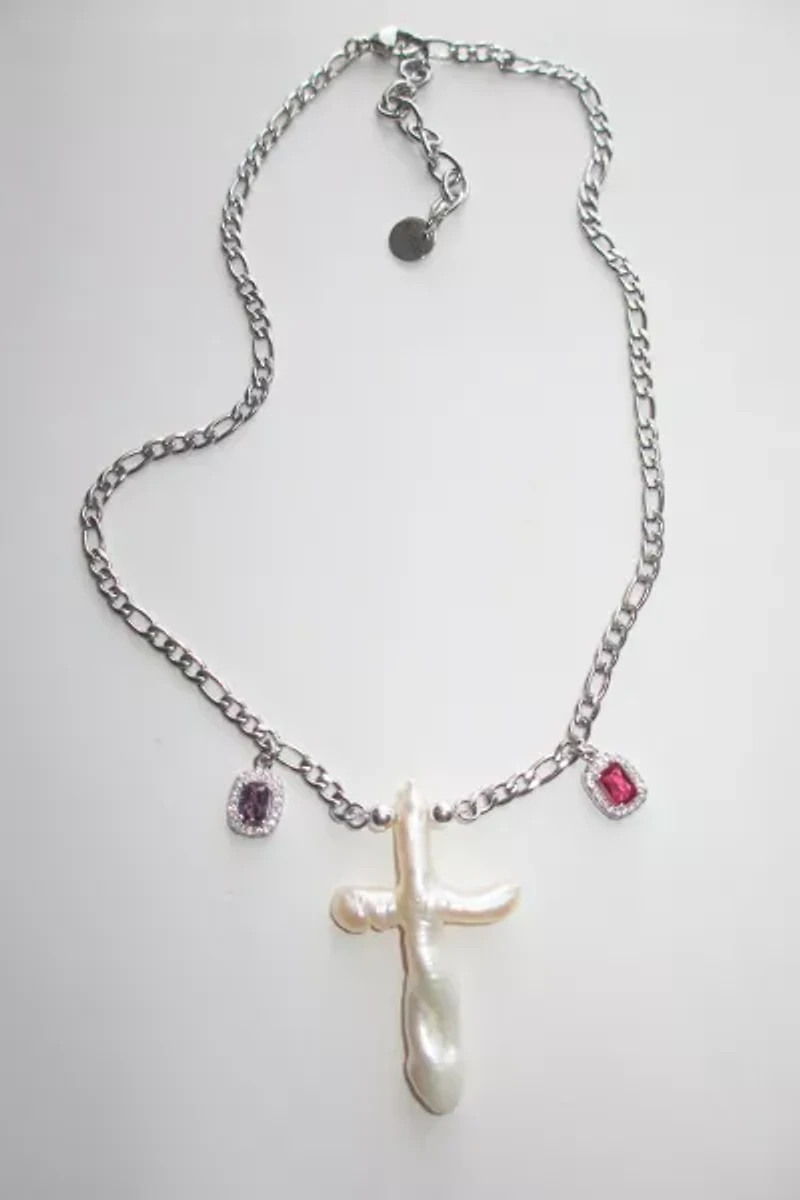 RIMOR Gemma Cross Figaro Chain Necklace