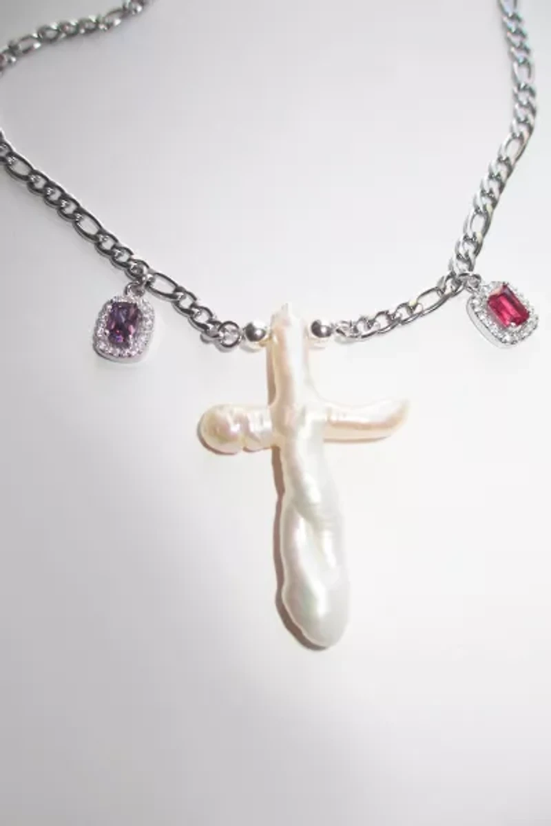 RIMOR Gemma Cross Figaro Chain Necklace
