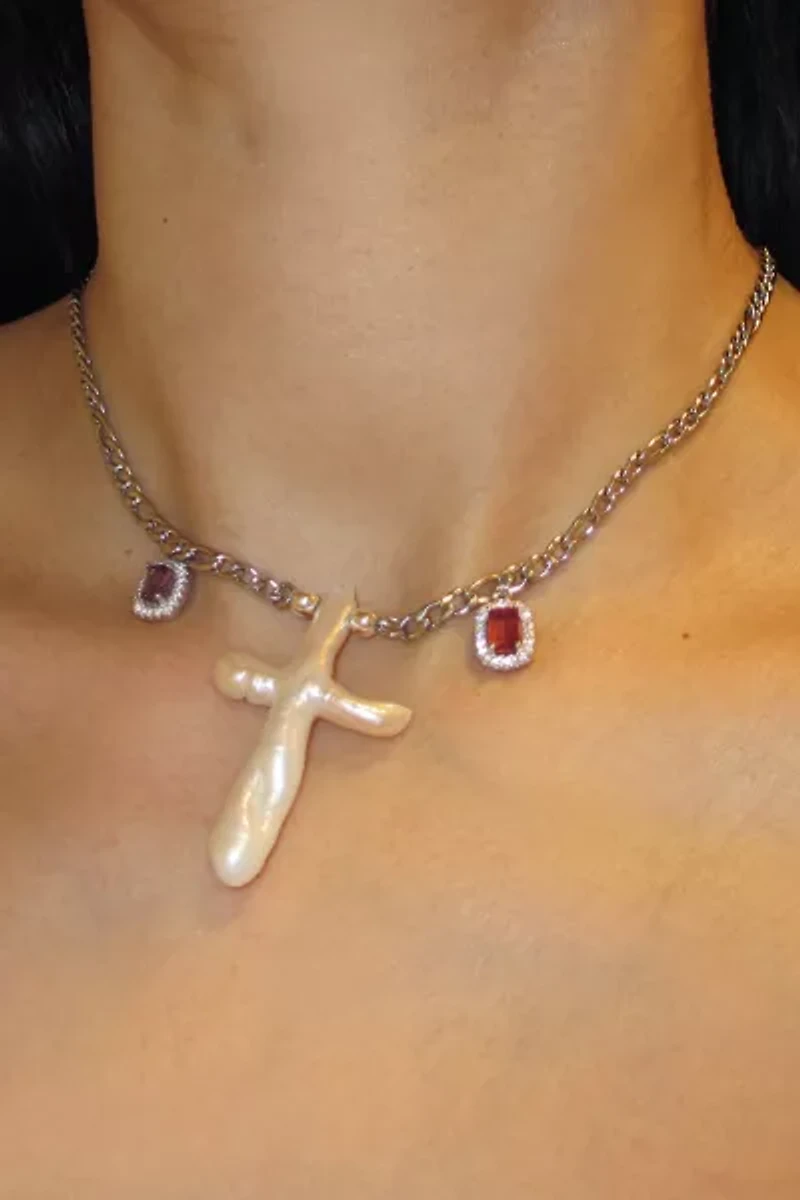 RIMOR Gemma Cross Figaro Chain Necklace