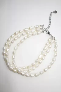 RIMOR The 3 Row Baroque Pearl Choker Necklace