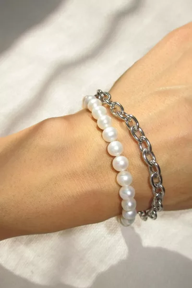 RIMOR Pearl Rolo Chain Bracelet