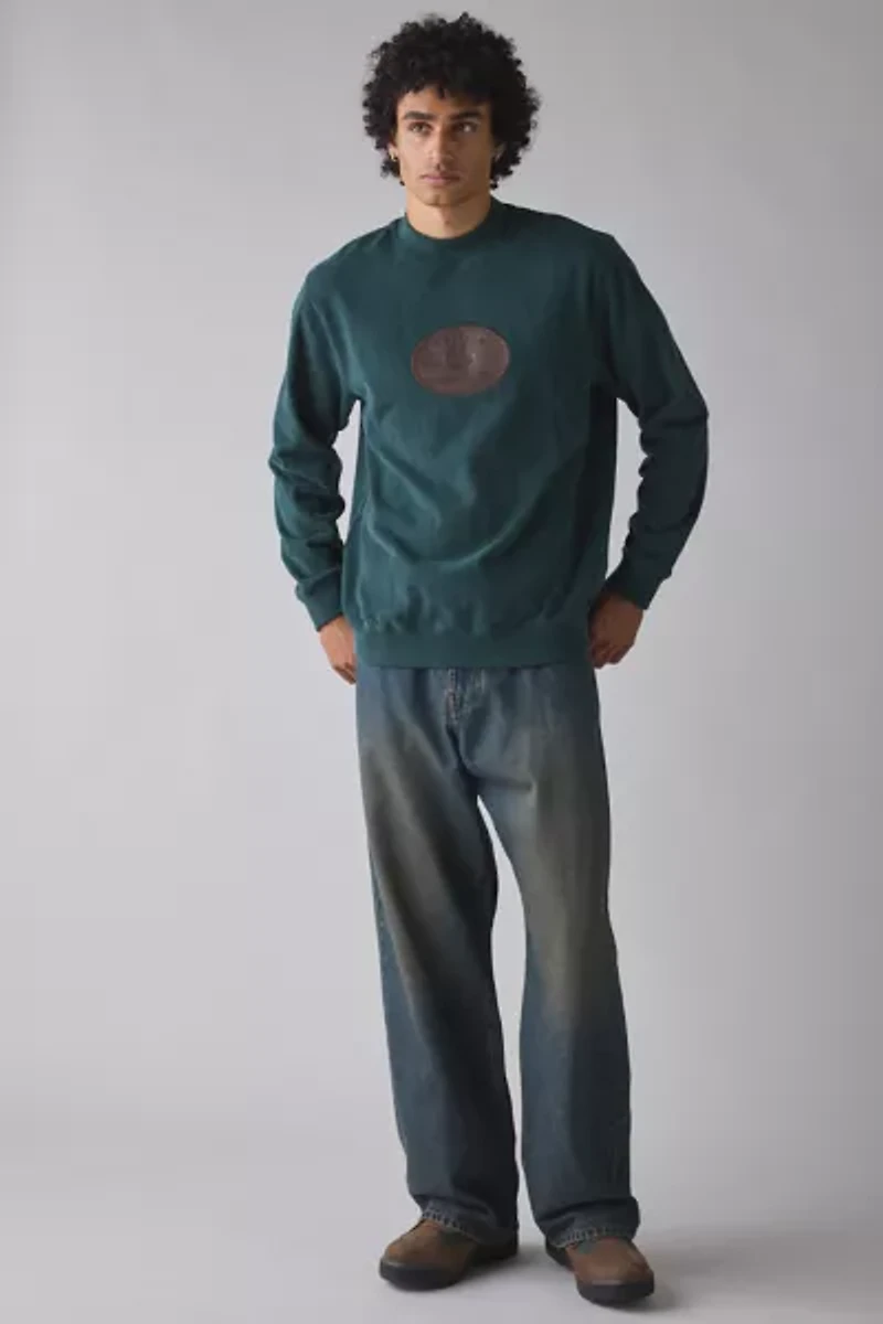 Timberland Leather Badge Logo Crew Neck Sweatshirt