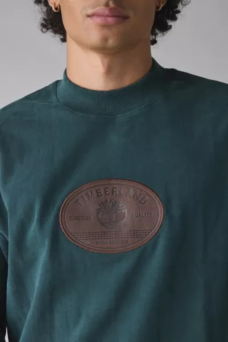 Timberland Leather Badge Logo Crew Neck Sweatshirt