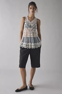 Kimchi Blue Cleo Sheer Embroidered Lace Babydoll Tank Top