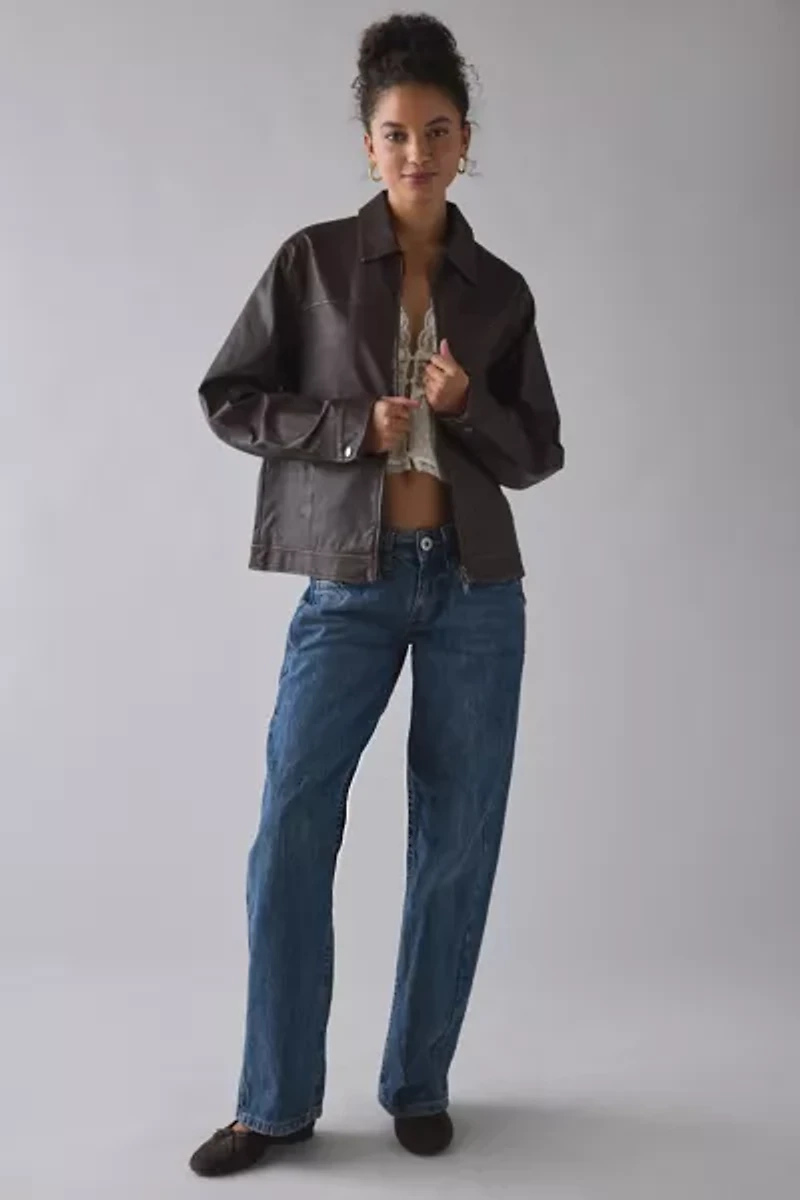 BDG Sabrina Oversized Faux Leather Jacket