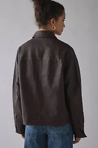 BDG Sabrina Oversized Faux Leather Jacket