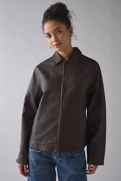 BDG Sabrina Oversized Faux Leather Jacket