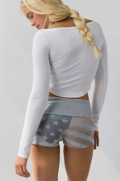 Out From Under Bec Graphic Foldover Micro Short
