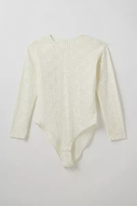 Vintage By Madalyn Newell Lace Long Sleeve Bodysuit