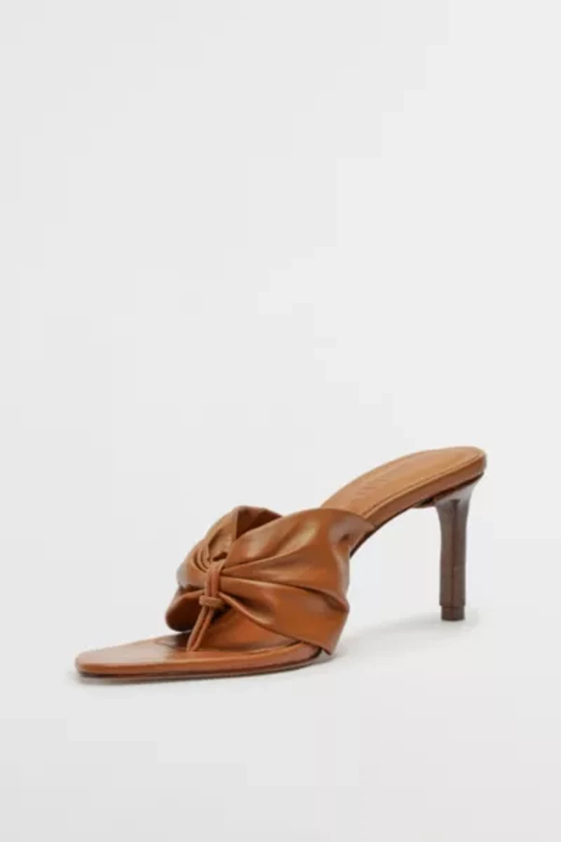 Schutz Lori Knotted Thong Mule Heel