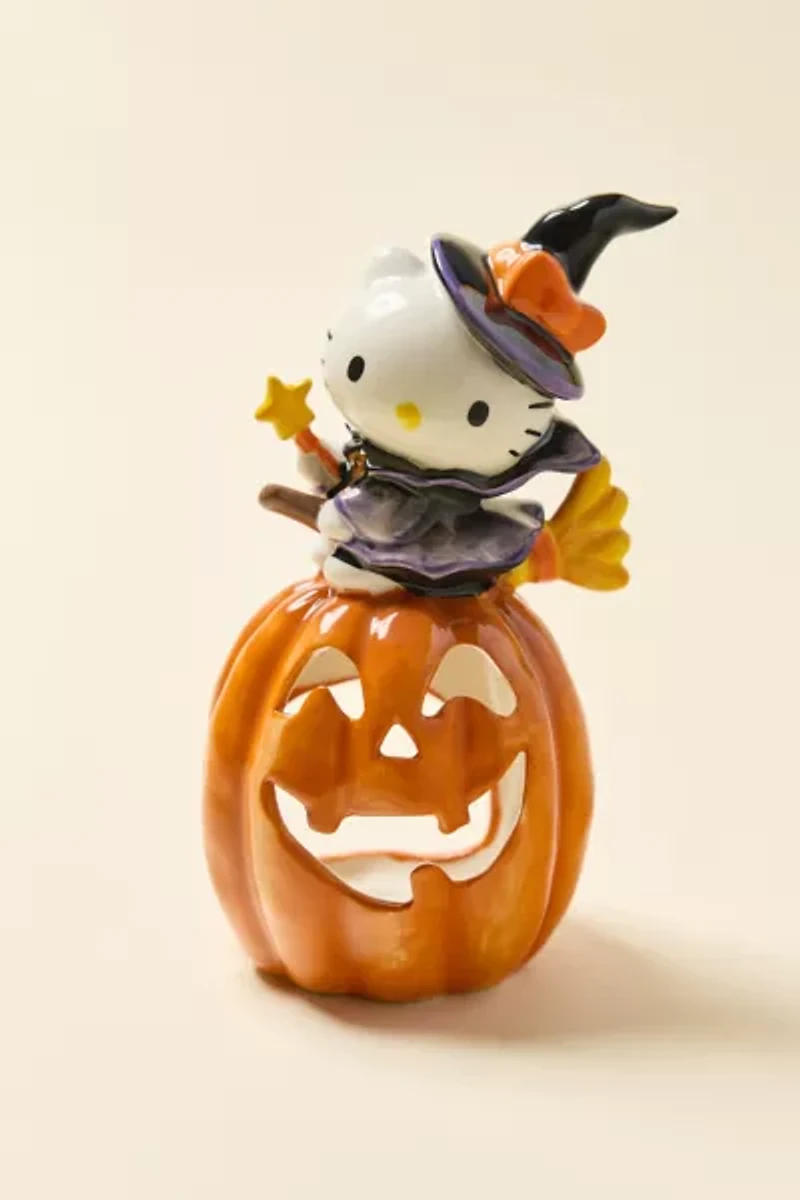 Sanrio Hello Kitty Witch Pumpkin Ceramic Tealight Holder