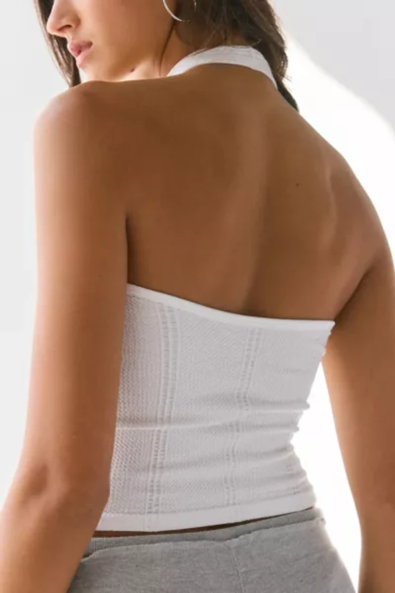 Out From Under Charlie Seamless Knit Halter Crop Top