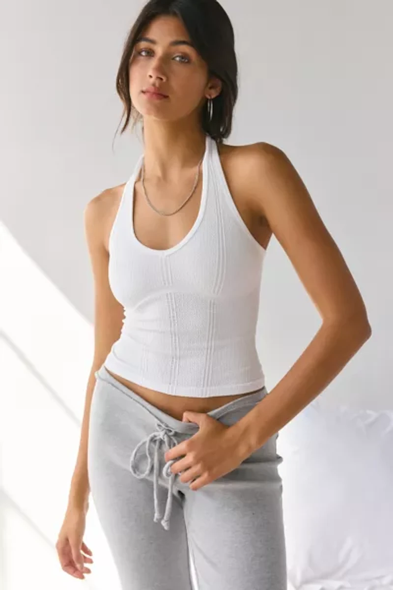 Out From Under Charlie Seamless Knit Halter Crop Top