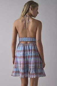 Kimchi Blue Phoebe Cotton Open-Back Halter Knee Length Dress