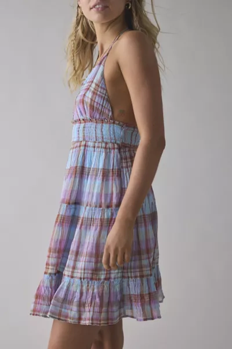 Kimchi Blue Phoebe Cotton Open-Back Halter Knee Length Dress