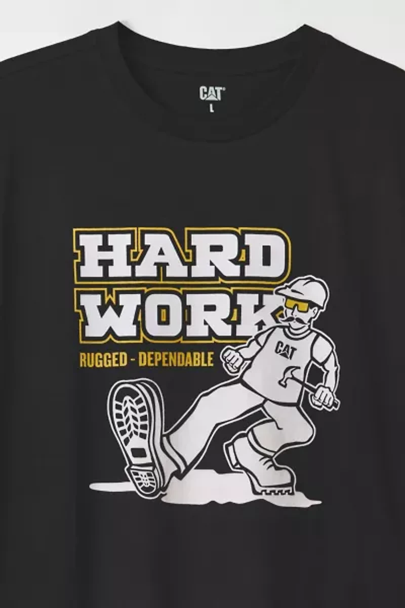CAT Hard Work Graphic Tee