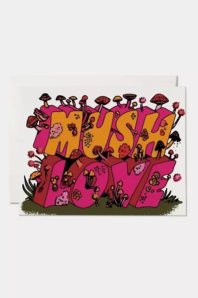 Red Cap Mush Love Greeting Card
