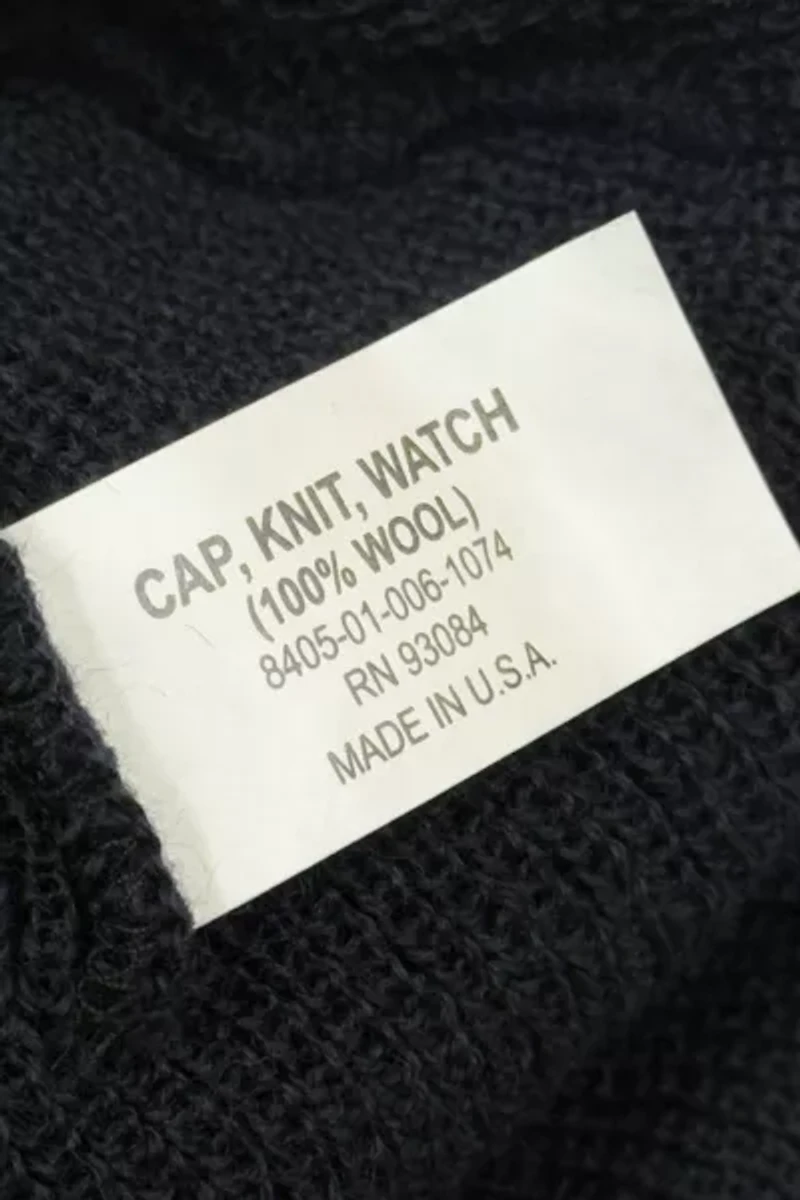 Vintage 2000’s Deadstock Usn Olive Wool Naval Watch Cap Beanie