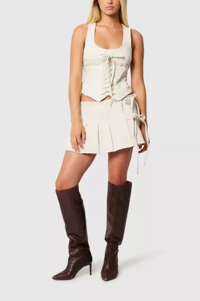 Abrand Pleated Wrap Skirt