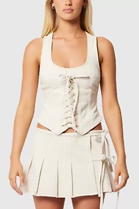 Abrand Lace-Up Devotion Top