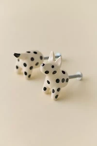 Dog Shaped Ceramic Knob/Wall Hook Set