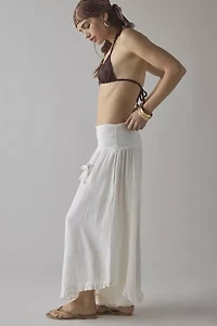 Out From Under Beachy Keen Smocked Wide Leg Crop Pant