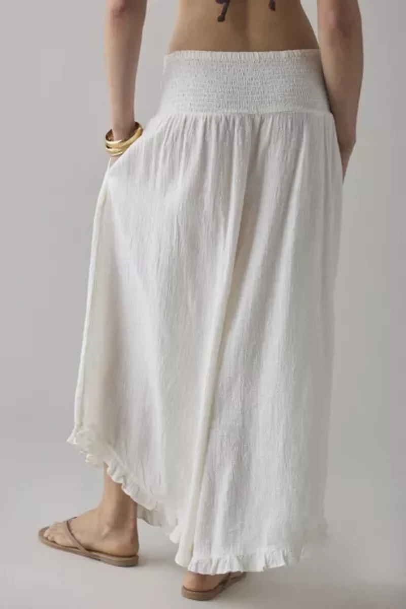 Out From Under Beachy Keen Smocked Wide Leg Crop Pant