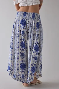 Out From Under Beachy Keen Smocked Wide Leg Crop Pant