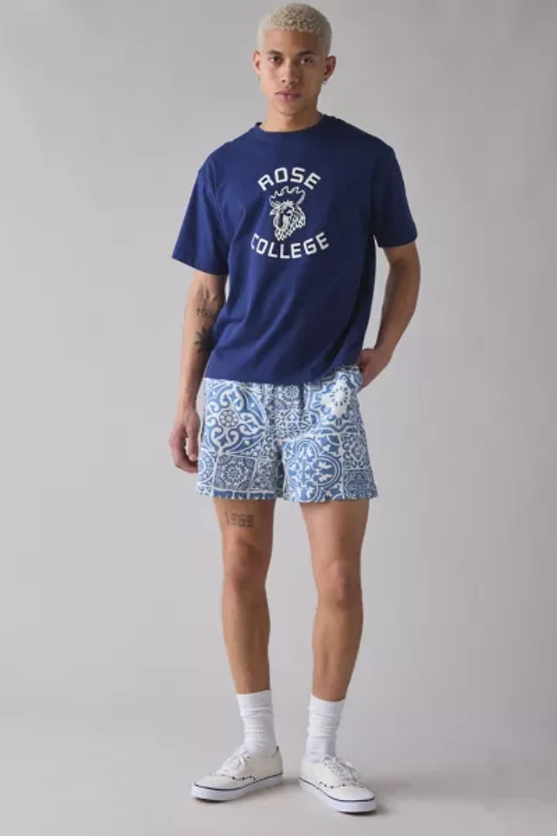 UO Printed Vacation Pull-On Short