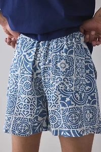 UO Printed Vacation Pull-On Short