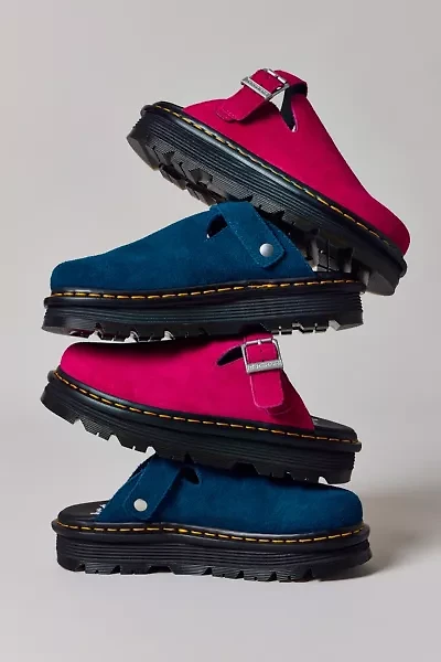 Dr. Martens Women's Zebzag Suede Slingback Platform Mule