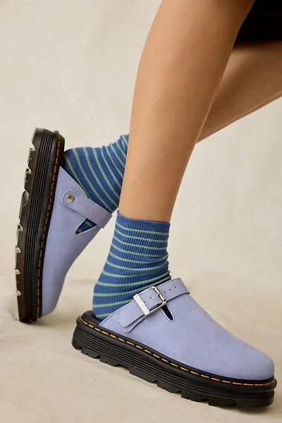 Dr. Martens Women's Zebzag Suede Slingback Platform Mule