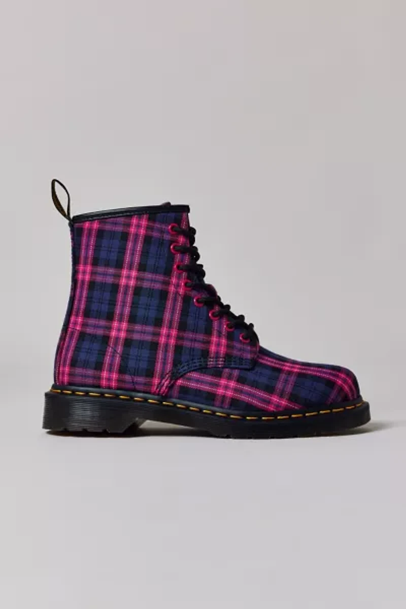 Dr. Martens Women's 1460 Pink Tartan Plaid Boot