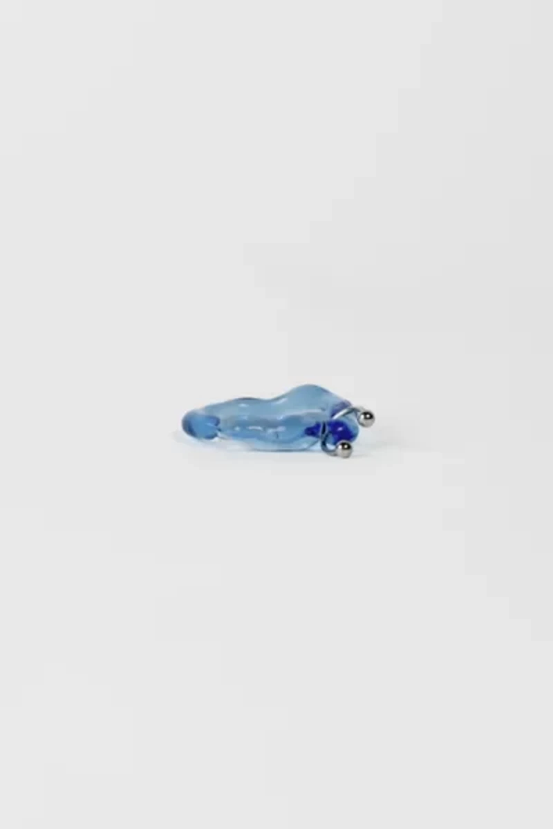Rain and Rivers Handmade Single Pierced Glass Ring