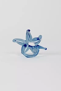 Rain and Rivers Handmade Flower Glass Ring