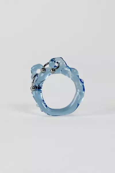 Rain and Rivers Handmade Double Pierced Glass Ring