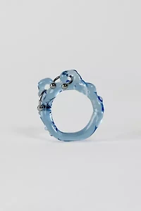 Rain and Rivers Handmade Double Pierced Glass Ring