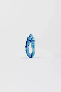 Rain and Rivers Handmade Bubble Crown Glass Ring