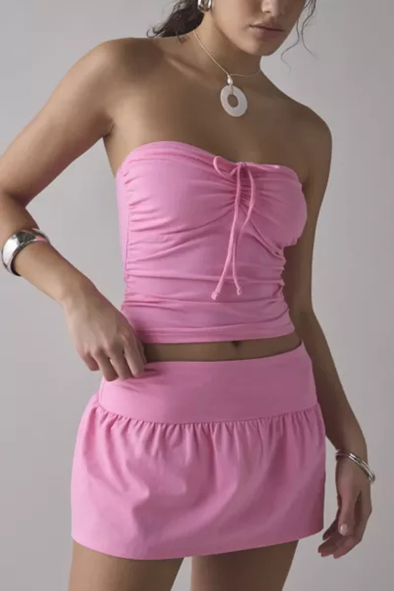 Out From Under Bec Convertible Tie Tube Top & Mini Skort Set