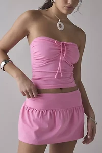 Out From Under Bec Convertible Tie Tube Top & Mini Skort Set