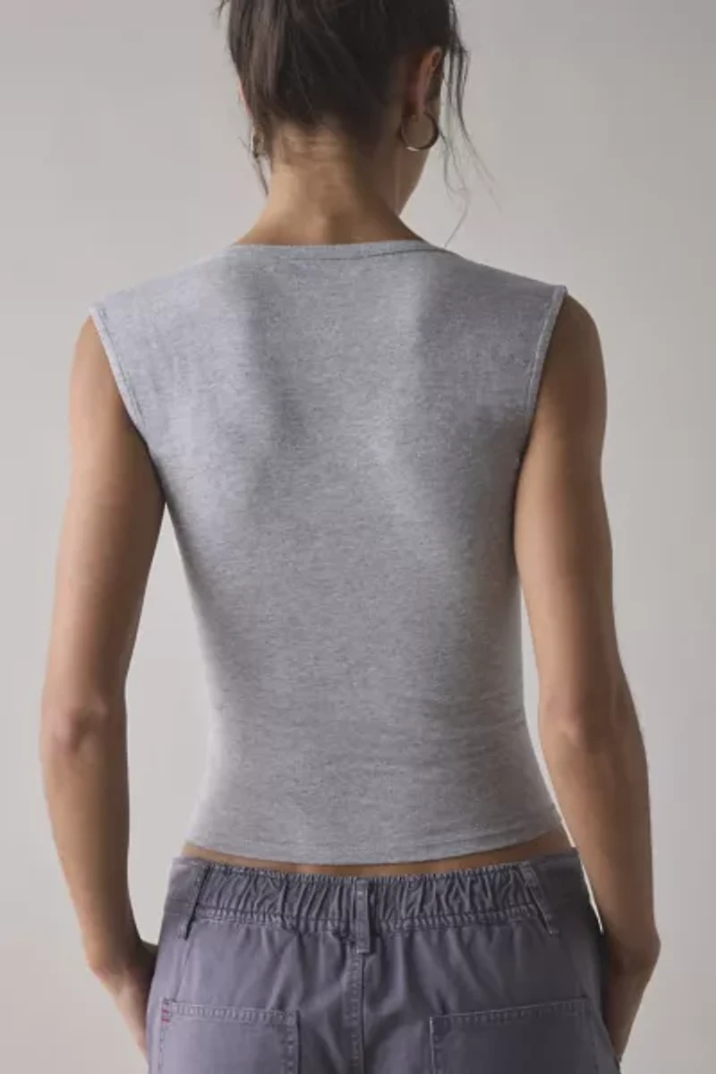 Motel Emberly Plunge Front Cropped Tank Top