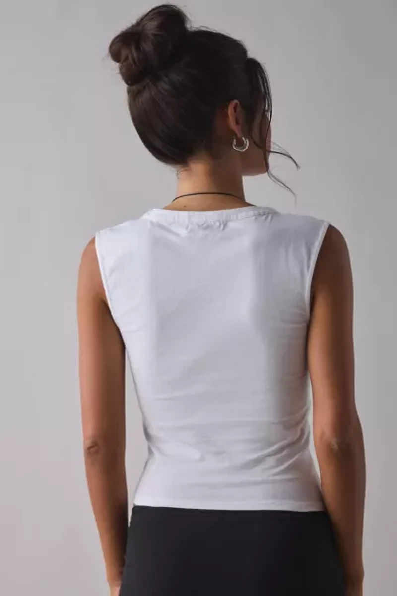 Motel Emberly Plunge Front Cropped Tank Top