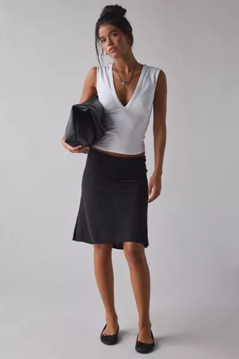 Motel Emberly Plunge Front Cropped Tank Top