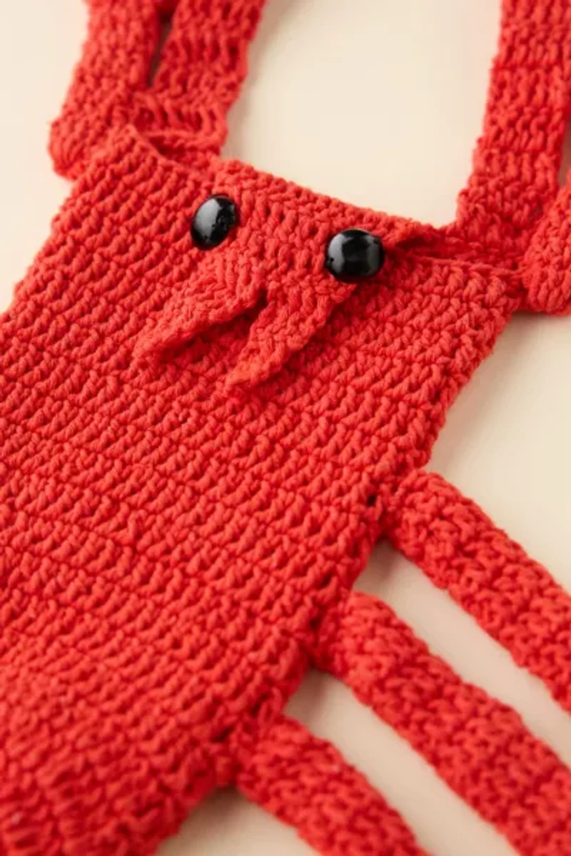 Lobster Crochet Bottle Sling
