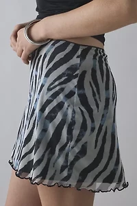 Kimchi Blue Zimi Zebra Print Mesh Mini Skirt