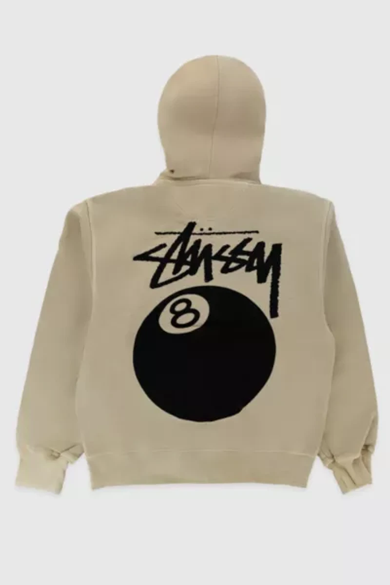 Stussy 8 Ball Pigment Dyed Zip-Up Hoodie