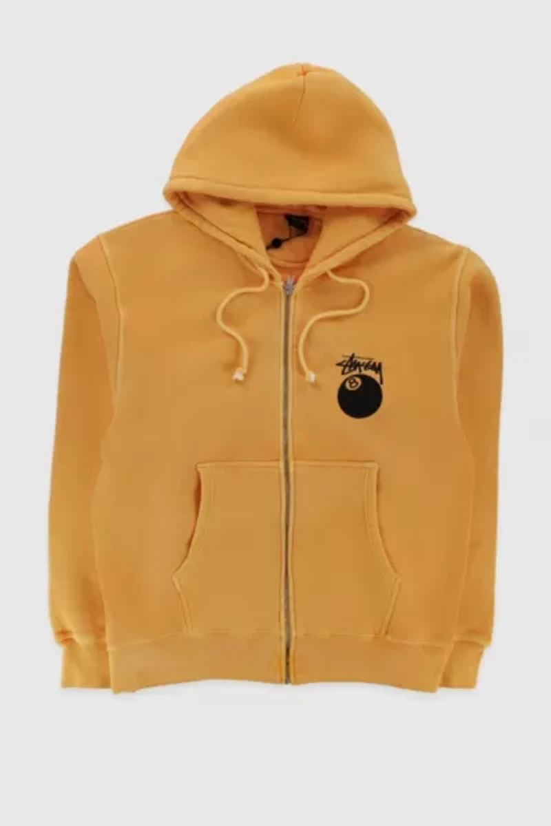 Stussy 8 Ball Pigment Dyed Zip-Up Hoodie
