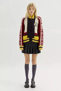 BDG Baylor Colorblock Zip-Up Cardigan