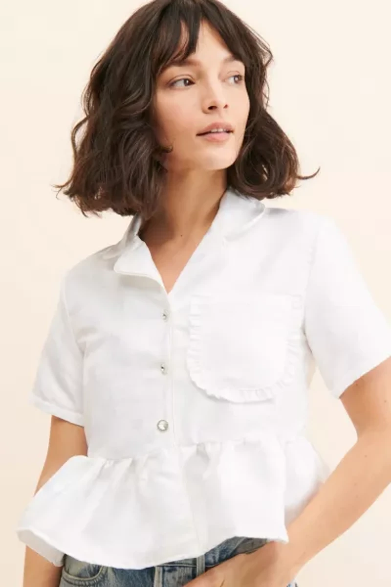 Sister Jane Fleur Pajama Buttondown Top